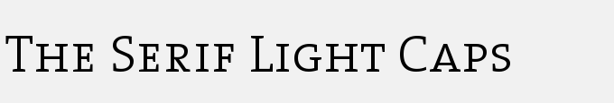 The Serif Light Caps